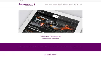 Website Screenshot: hanner inc. GmbH - Werbeagentur Linz ➤ Ihre professionelle Werbeagentur in Linz (Nähe) - Date: 2023-06-22 15:02:09
