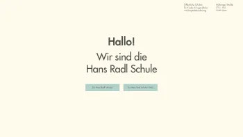 Website Screenshot: Hans Radl Schule Wien - HansRadlSchule – Öffentliche Volks- und Sonderschule für körperbehinderte Kinder - Date: 2023-06-22 15:02:09