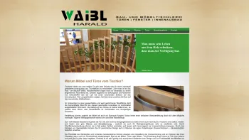Website Screenshot: Tischlerei Waibl Harald Imst - Tischlerei Waibl: Einrichtung wie Möbel und Türen aus Holz - Date: 2023-06-22 15:12:08