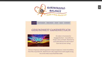 Website Screenshot: Manuela Rösner Harmonious Balance Health in Body, Mind & Soul - Health in Body, Mind & Soul - Gesundheit Ganzheitlich - Date: 2023-06-14 10:46:41