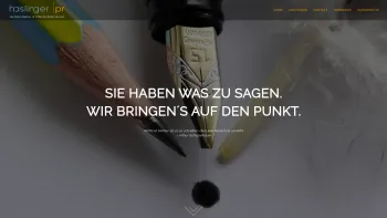 Website Screenshot: haslinger pr - Josef Haslinger – Public Relations, Textkonzeption, Pressearbeit, … - Date: 2023-06-15 16:02:34