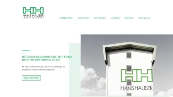 Website Screenshot: Hans Hauser - Bauunternehmen - Date: 2023-06-22 15:12:12