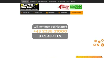 Website Screenshot: Haustaxi Mödling GmbH - Taxi Mödling & Flughafentaxi & Flughafentransfer Haustaxi - Date: 2023-06-22 15:12:12