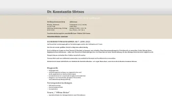 Website Screenshot: Dr. Konstantin Sfetsos - Hautarzt Dr. Konstantin Sfetsos, Facharzt für Haut- und Geschlechtskrankheiten - Steyr - Date: 2023-06-15 16:02:34