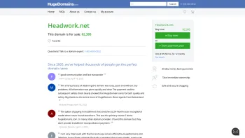 Website Screenshot: Headwork.net - Headwork.net is for sale | HugeDomains - Date: 2023-06-14 10:40:29