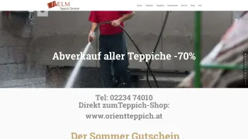 Website Screenshot: HELM & MIGO Teppich|Zentrum Österreichs größtes Teppichlager & modernste Teppichwäscherei im Land - Helm & Co | Österreichs größtes Teppichlager & modernste Teppichwäscherei - Date: 2023-06-15 16:02:34