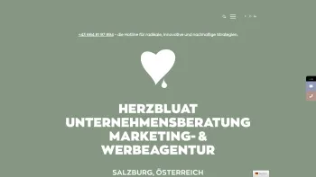 Website Screenshot: HERZBLUAT Marketing & Werbeagentur - HERZBLUAT Unternehmensberatung, Marketing & Werbeagentur | Salzburg, Österreich - Date: 2023-06-15 16:02:34
