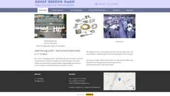 Website Screenshot: Adolf Herzog - Experten für Maschinenbau - Adolf Herzog GmbH - Mechanische Werkstätte in Wien - Date: 2023-06-15 16:02:34