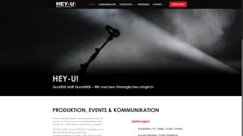 Website Screenshot: Hey-U Entertainment GmbH - HEY-U! – Produktion – Kommunikation – Consulting - Date: 2023-06-22 15:02:25