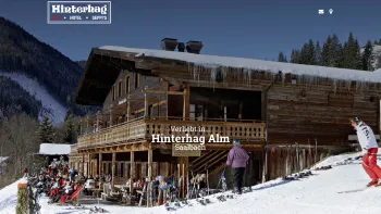 Website Screenshot: Hotel Hinterhag BetriebsGmbH Co Hinterhag Alm - Hinterhag Saalbach - Hotel, Après Ski & Restaurant - Date: 2023-06-22 15:13:53