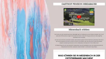 Website Screenshot: Gasthof Pension Hirzabauer Miesenbach Oststeiermark - Gasthof Pension Hirzabauer - Date: 2023-06-22 15:12:20
