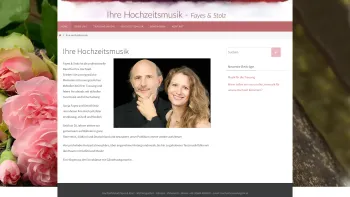 Website Screenshot: Ihre Hochzeitsmusik Fayes & Stolz Hochzeitsmusik, Trauungsmusik, Tanzmusik - Ihre Hochzeitsmusik - Fayes & Stolz - Date: 2023-06-22 15:15:56
