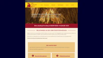 Website Screenshot: Obir Tropfsteinhöhlen Bad Eisenkappel - Obir Tropfsteinhöhlen - Startseite - Date: 2023-06-22 15:12:24