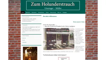 Website Screenshot: Gasthaus Zum Holunderstrauch - Gasthaus zum Holunderstrauch – Alles is(s)t gut! - Date: 2023-06-15 16:02:34