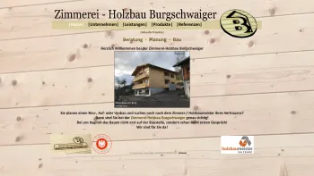 Website Screenshot: Zimmerei Burgschwaiger - Zimmerei - Holzbau Burgschwaiger - Date: 2023-06-14 10:40:38