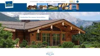 Website Screenshot: Holzbau FOIDL Josef Ges.m.b.H. & Co. KG - Startseite - Holzbau Foidl in Fieberbrunn, Tirol: FOIDL - Der Holzbaumeister aus Kitzbühel - Date: 2023-06-15 16:02:34