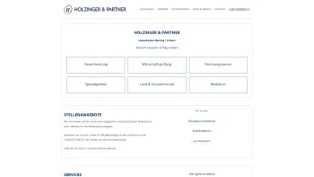 Website Screenshot: Holzinger & Partner - Steuer- und Wirtschaftsberatung, Wirtschaftsprüfung GmbH - Holzinger & Partner - Steuerberatung, Wirtschaftsberatung, Rechnungswesen & Wirtschaftsprüfungen - Date: 2023-06-22 15:17:09