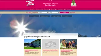 Website Screenshot: Jugendherberge Bad Gastein - Jugendherberge Bad Gastein - Pongau Salzburg Hostel - Date: 2023-06-22 15:12:32