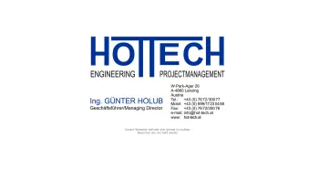 Website Screenshot: HOT-TECH Industrieofenservice-und Vertriebs GmbH - Hot-tech - G�nter Holub - Date: 2023-06-22 15:12:32