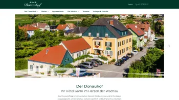 Website Screenshot: Hotel garni Donauhof - Hotel Donauhof Wachau - Date: 2023-06-14 10:40:41