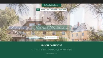 Website Screenshot: Hotel, Gasthof "ZUM KRAMER" in Pisweg in herrlicher Luft, 1000 m Seehöhe, zum Wandern, Reiten, Seminare - Gasthof-Hotel "zum Kramer" in Pisweg - Date: 2023-06-22 15:14:06