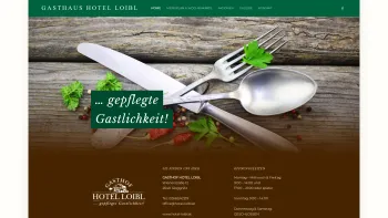 Website Screenshot: Hotel Loibl - Gasthaus Hotel Loibl – … gepflegte Gastlichkeit! - Date: 2023-06-22 15:12:36