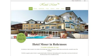 Website Screenshot: Hotel Moser GmbH - Rooms or apartments in Rohrmoos near Schladming - Hotel Moser - Date: 2023-06-22 15:12:36