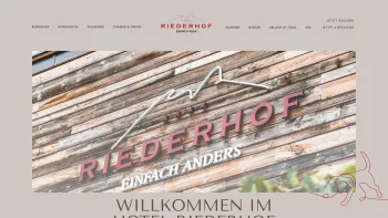 Website Screenshot: Hotel Riederhof**** - Urlaub mit Hund in Tirol | Hundehotel Riederhof - Date: 2023-06-14 10:40:41