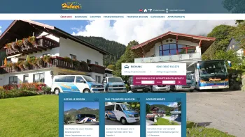 Website Screenshot: Taxi Hubner - Busreisen, Taxidienst & Transfers, Hubner Reisen Ramsau - Date: 2023-06-22 15:12:41