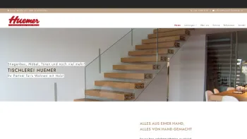 Website Screenshot: Tischlerei Huemer - Tischlerei Huemer: Stiegenbau-Möbel-Türen Terrassen - Date: 2023-06-22 15:12:42