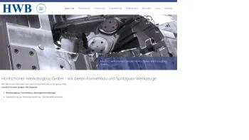 Website Screenshot: Horitschoner Werkzeugbau GmbH - HWB Horitschoner Werkzeugbau Formenbau, Spritzgusswerkzeuge - Date: 2023-06-14 10:40:46