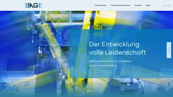 Website Screenshot: IAG Sondermaschinenbau, Reibbelagindustrie - IAG Industrie Automatisierungsgesellschaft m.b.H. - Date: 2023-06-22 15:12:45