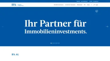 Website Screenshot: IFA - Institut für Anlageberatung Aktiengesellschaft - IFA Institut für Anlageberatung - Date: 2023-06-15 16:02:34