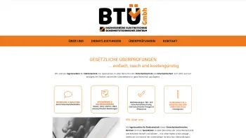 Website Screenshot: Büro für technische Überprüfungen GmbH - Ihre Spezialisten für Sicherheitstechnik & Arbeitssicherheit | BTÜ GmbH - Date: 2023-06-15 16:02:34