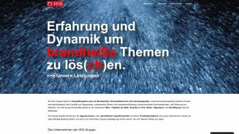 Website Screenshot: Ingenieurbüro Huber Sicherheitstechnisches Zentrum Vorarlberg Österreich Brandschutz Sicherheitstechnik Ausbildung Brandschutzbeau - HIG-Home - HIG Gruppe - Date: 2023-06-22 15:16:05