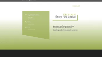 Website Screenshot: Hausverwaltung Mag. Herbert Scheiblmair - Hausverwaltung Scheiblmair | Verwaltung von Wohnungseigentümer-Gemeinschaften und Miethäusern - Date: 2023-06-15 16:02:34