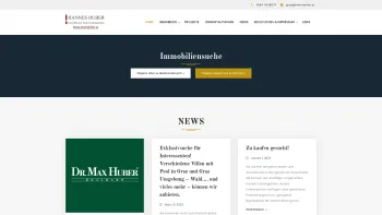 Website Screenshot: Hannes Huber Immobilien und Sachverständigenbüro - Home - Hannes Huber Immobilien & Sachverständigenbüro - Date: 2023-06-15 16:02:34