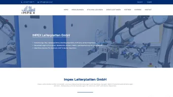Website Screenshot: IMPEX Leiterplatten GmbH - Impex Leiterplatten GmbH - Messmaschinen, Produktion, Service | IMPEX - Date: 2023-06-14 10:40:52