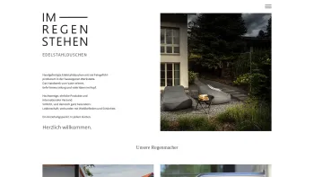 Website Screenshot: www.imregenstehen.at - Edelstahlduschen handgefertigt | die edlen Gartenduschen - Date: 2023-06-22 15:14:20