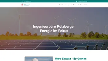 Website Screenshot: Ingenieurbüro Pölzlberger e.U. - Ingenieurbüro Pölzlberger | Energie im Fokus | Mehr Einsatz - Ihr Gewinn - Date: 2023-06-22 15:21:21