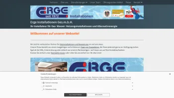 Website Screenshot: ERGE Beranek installateur.cc - ERGE Installationen Ges.m.b.H. - Startseite - Date: 2023-06-14 10:40:55