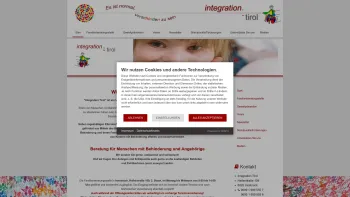 Website Screenshot: Integration Tirol Netzwerk Integration Familienberatungsstelle - Integration Tirol Menschen mit Behinderung und Angehörige - www.integration-tirol.at - Date: 2023-06-22 15:12:56