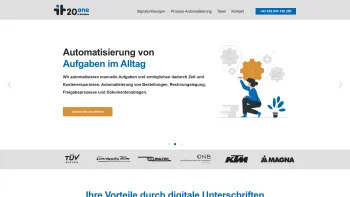 Website Screenshot: it20one e-invoice System Development GmbH - Agentur für digitale Signaturlösung, Prozessautomatisierung mit Garantie - Date: 2023-06-23 12:04:09