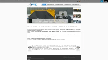 Website Screenshot: IWK Maschinenbau GmbH - IWK-Maschinenbau - Wir fertigen Kompostwender, Feuerwehr Schlauchaufzüge u. Hubschwenkarme - Date: 2023-06-23 12:04:11
