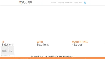 Website Screenshot: IXSOL innovative solutions gmbh - Digitalagentur in Wien - IT Service, Webdesign, Marketing: IXSOL - Date: 2023-06-14 10:40:58