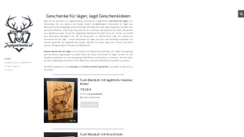 Website Screenshot: Geschenke für Jäger! - Geschenke und Geschenkideen für Jäger - Jagdgeschenke aus Holz - Date: 2023-06-26 10:26:26