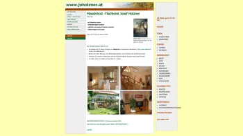 Website Screenshot: Tischlerei Josef Holzner - Massivholz -Tischlerei Josef Holzner - Date: 2023-06-23 12:04:20