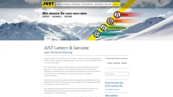 Website Screenshot: JUST Leitern AG - JUST Leitern und Gerüste - leicht, schnell, sicher - Date: 2023-06-23 12:04:25