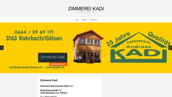Website Screenshot: Zimmerei Franz Kadi - Zimmerei Kadi - Date: 2023-06-23 12:04:28