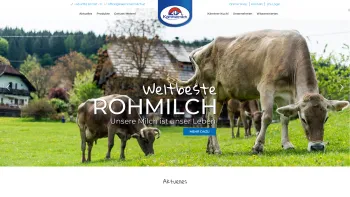 Website Screenshot: Kärntnermilch reg.Gen.m.b.H. - Kärntnermilch - Willkommen bei der weltbesten Rohmilch! - Date: 2023-06-23 12:04:28